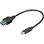 USB-C (m) - USB-A (v) adapter - USB3.0 / zwart - 0,20 meter