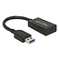 USB-A naar USB-C adapter - USB3.1 Gen 2 - tot 1,5A / zwart - 0,15 meter