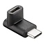 USB-C naar USB-C adapter - haaks naar boven/beneden - USB3.0 - tot 20V/3A / zwart