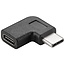 USB-C naar USB-C adapter - haaks naar links/rechts - USB3.0 - tot 20V/3A / zwart