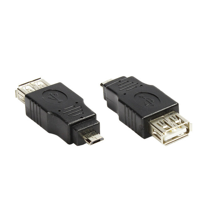 USB Micro B (m) - USB-A (v) adapter - USB2.0 / zwart