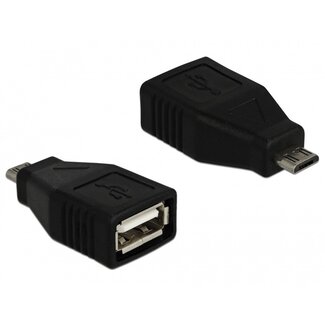 DeLOCK USB Micro B (m) - USB-A (v) adapter - USB2.0 / zwart