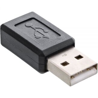 InLine USB Micro B (v) - USB-A (m) adapter - USB2.0 / zwart