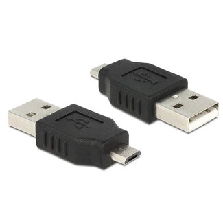 DeLOCK USB Micro B (m) - USB-A (m) adapter - USB2.0 / zwart