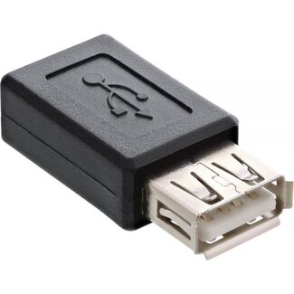 InLine USB Micro B (v) - USB-A (v) adapter - USB2.0 / zwart