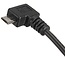 USB Micro B (m) haaks naar USB-A (v) OTG adapter met USB-A (m) voeding - USB2.0 - tot 1A / zwart - 0,15 meter