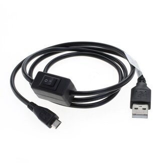 OTB USB naar USB Micro B kabel met schakelaar - USB2.0 - 1 meter