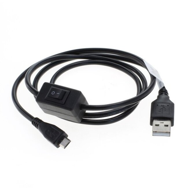 USB naar USB Micro B kabel met schakelaar - USB2.0 - 1 meter