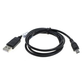 OTB USB naar USB Micro B kabel met extra lange connector - USB2.0 / zwart - 1 meter