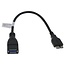 USB Micro B (m) naar USB-A (v) OTG adapter - USB3.0 - tot 0,9A / zwart - 0,20 meter