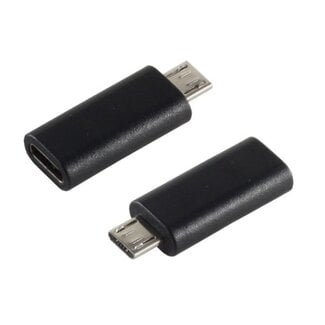 S-Impuls USB Micro B (m) - USB-C (v) adapter - USB2.0 / zwart
