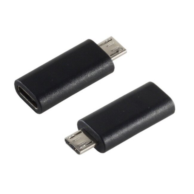 USB Micro B (m) - USB-C (v) adapter - USB2.0 / zwart