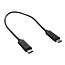 USB Micro B naar USB Micro B OTG oplaadkabel - USB2.0 - tot 2A / zwart - 0,30 meter