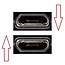 USB Micro B (m) - USB Micro B (v) haakse adapter (naar boven) - USB2.0 / zwart