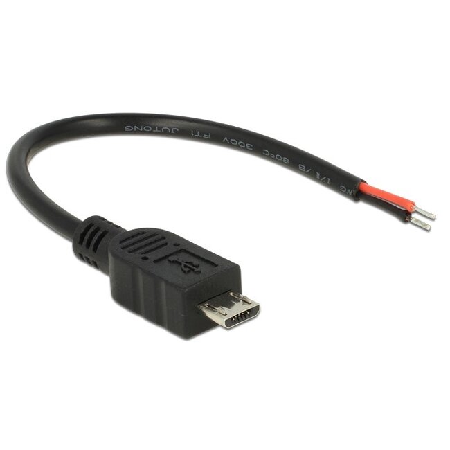 Delock - 2x open eind > micro-USB voedingskabel voor Raspberry Pi