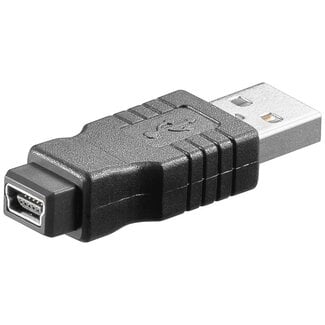 InLine USB Mini B (v) - USB-A (m) adapter - USB2.0 / zwart