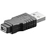 USB Mini B (v) - USB-A (m) adapter - USB2.0 / zwart
