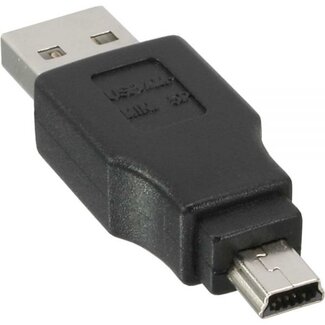 InLine USB Mini B (m) - USB-A (m) adapter - USB2.0 / zwart