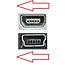 USB Mini B (m) haaks naar USB-A (v) OTG adapter - USB2.0 - tot 2A / zwart - 0,15 meter