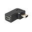 USB Mini B naar USB Mini B haakse adapter / zwart