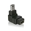 USB Mini B naar USB Mini B haakse adapter / zwart