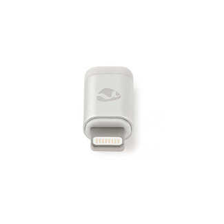 Nedis Nedis Premium 8-pins Lightning naar USB Micro B adapter - USB2.0 - tot 3A / aluminium