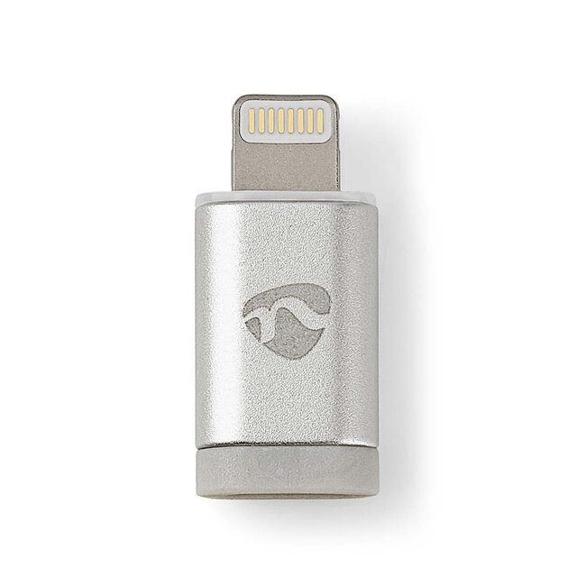 Nedis Premium 8-pins Lightning naar USB Micro B adapter - USB2.0 - tot 3A / aluminium