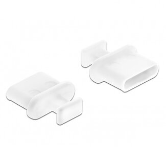 DeLOCK Afsluit cover / Poortbeschermer voor USB-C (v) poorten / met greep (10 stuks) / wit
