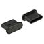 Afsluit cover / Poortbeschermer voor USB-C (v) poorten / zonder greep (10 stuks) / zwart