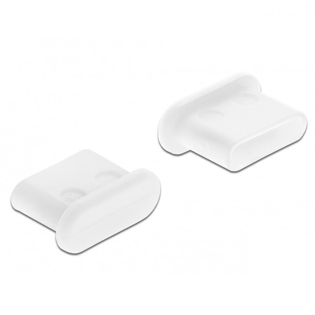 Afsluit cover / Poortbeschermer voor USB-C (v) poorten / zonder greep (10 stuks) / wit