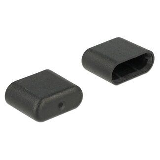 DeLOCK Afsluit cover voor USB-C (m) connector (10 stuks) / zwart