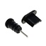 Afsluit cover / Poortbeschermer voor USB Micro B en 3,5mm Jack poort / zwart