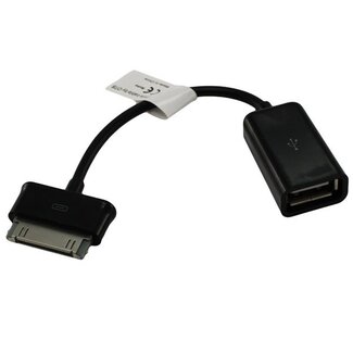 MaxTrack Samsung 30-pins naar USB-A OTG adapter voor Samsung Galaxy Tab en Galaxy Note tablets - 0,10 meter