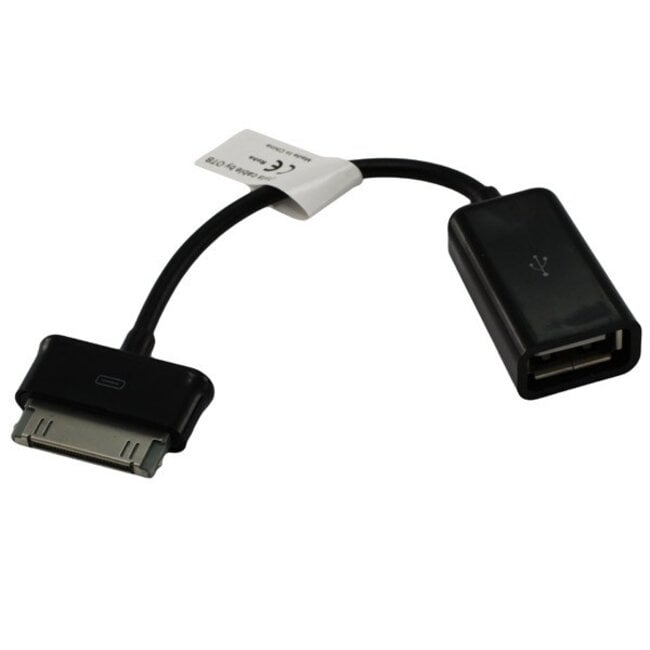 Samsung 30-pins naar USB-A OTG adapter voor Samsung Galaxy Tab en Galaxy Note tablets - 0,10 meter