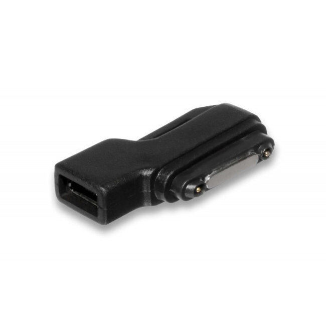 Sony Xperia magneet connector naar USB Micro B adapter voor Sony Xperia tablets en smartphones - USB2.0 / zwart