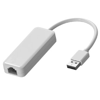 Gembird USB-A naar RJ45 Fast Ethernet LAN adapter - USB2.0 - CAT5 / wit - 0,10 meter