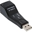 Premium USB-A naar RJ45 Fast Ethernet LAN adapter - USB2.0 - CAT5 / zwart