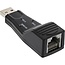 Premium USB-A naar RJ45 Fast Ethernet LAN adapter - USB2.0 - CAT5 / zwart