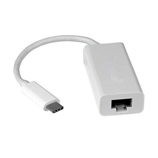 Dolphix USB-C naar RJ45 Fast Ethernet LAN adapter - USB2.0 - CAT5 / wit - 0,15 meter