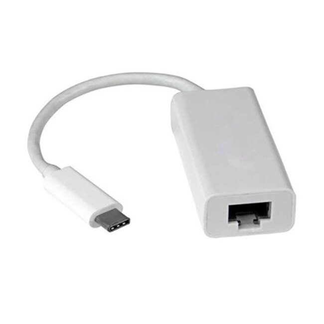 USB-C naar RJ45 Fast Ethernet LAN adapter - USB2.0 - CAT5 / wit - 0,15 meter