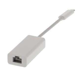 Nedis USB-C naar RJ45 Gigabit Ethernet LAN adapter - USB3.0 - CAT6 / wit - 0,15 meter