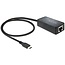 DeLOCK USB-C naar RJ45 Gigabit Ethernet LAN adapter - USB3.0 - CAT6 / zwart - 0,25 meter