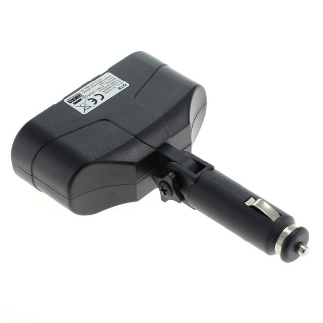 Sigarettenaanstekerplug splitter met 2x 12-24V en 2x USB-A poort / zwart