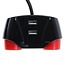 Sigarettenaanstekerplug splitter met 2x 12-24V en 4x USB-A poort / zwart/rood - 1,2 meter