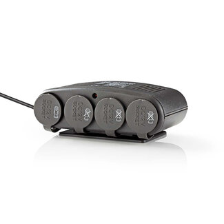 Nedis Nedis sigarettenaanstekerplug splitter met 4x 12V en 1x USB-A poort / zwart - 1 meter