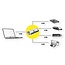 DeLOCK USB hub met 4 poorten - USB2.0 - busgevoed / wit/zilver - 0,20 meter