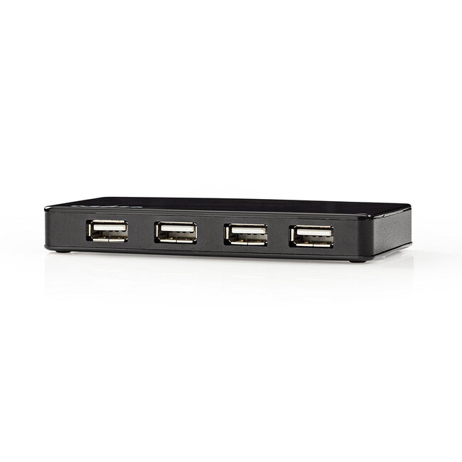Nedis USB hub met 7 poorten - USB2.0 - externe voeding / zwart - 0,80 meter
