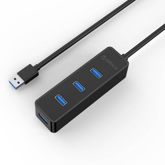 Orico Orico USB hub met 4 poorten - USB3.0 - busgevoed / zwart - 0,30 meter