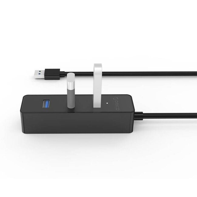Orico USB hub met 4 poorten - USB3.0 - busgevoed / zwart - 0,30 meter
