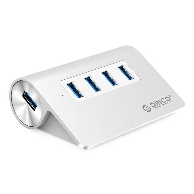 Orico USB desktop hub met 4 poorten - USB3.0 - busgevoed / aluminium - 1 meter